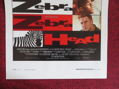 ZEBRAHEAD ITALIAN LOCANDINA POSTER MICHAEL RAPAPORT KEVIN CORRIGAN 1993 Rendezvous Cinema Movie posters