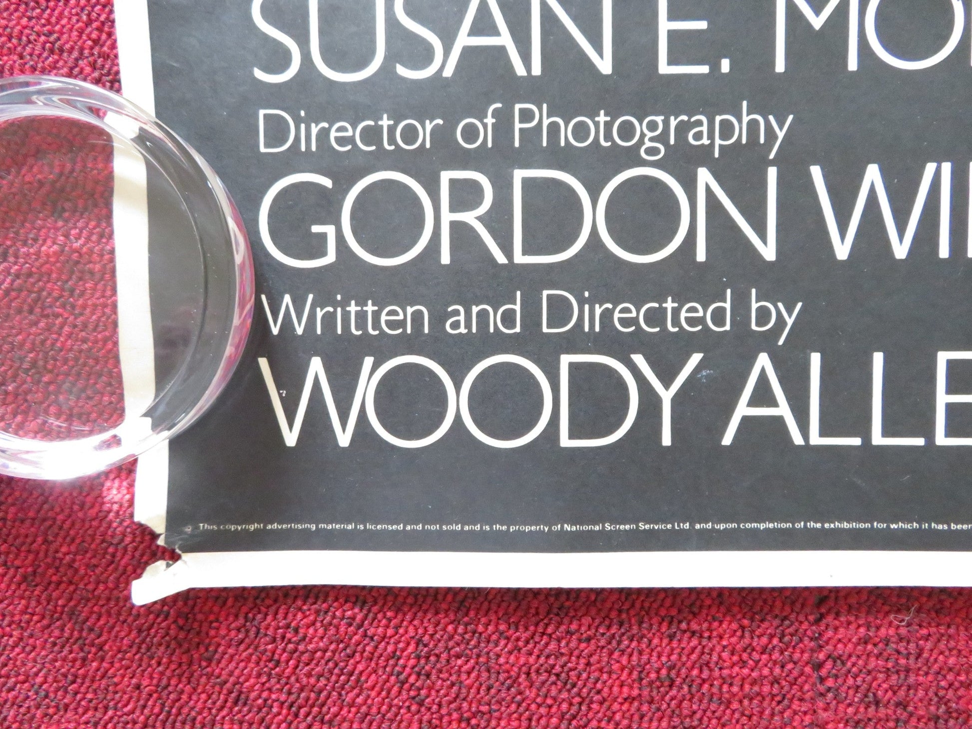 ZELIG UK QUAD (30"x 40") ROLLED POSTER WOODY ALLEN MIA FARROW 1983 Rendezvous Cinema Movie posters