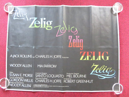 ZELIG UK QUAD (30"x 40") ROLLED POSTER WOODY ALLEN MIA FARROW 1983 Rendezvous Cinema Movie posters
