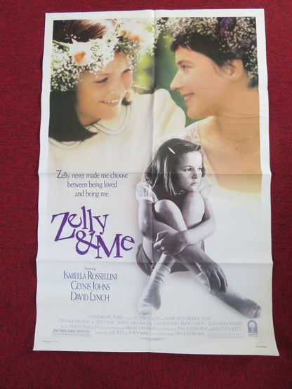 ZELLY & ME FOLDED US ONE SHEET POSTER ISABELLA ROSSELLINI DAVID LYNCH 1988 Rendezvous Cinema Movie posters