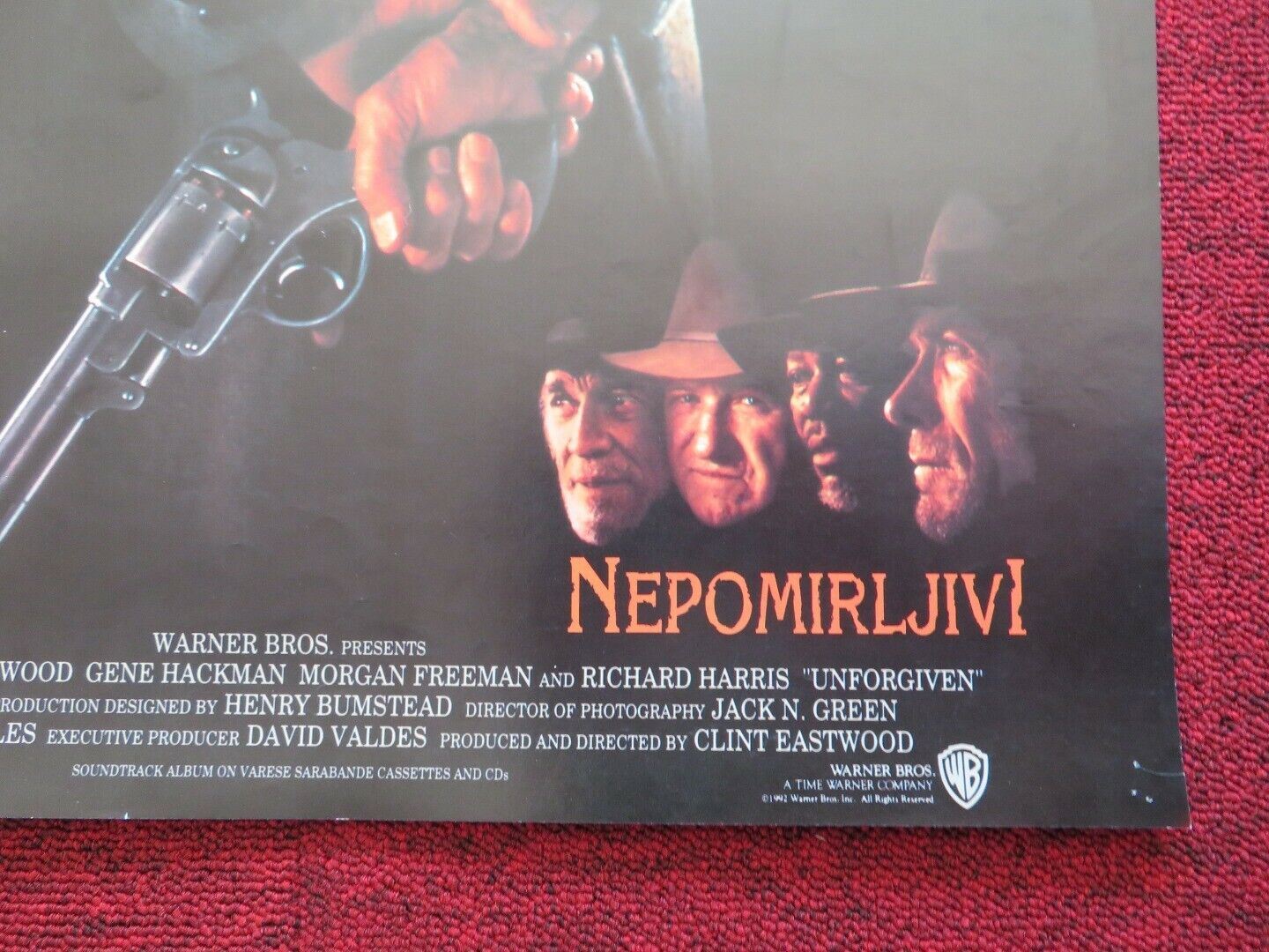 ZEPOMIRLJIVL / Unforgiven YUGOSLAVIAN (17.5"x 24.5") POSTER CLINT EASTWOOD 1992 Movie posters
