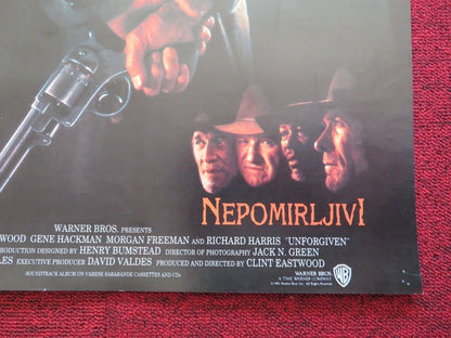 ZEPOMIRLJIVL / Unforgiven YUGOSLAVIAN (17.5"x 24.5") POSTER CLINT EASTWOOD 1992 Movie posters