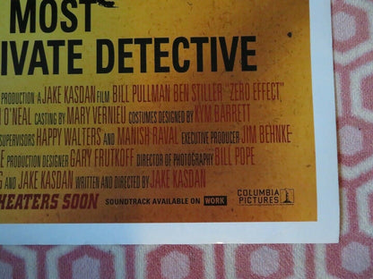 ZERO EFFECT US ONE SHEET ROLLED POSTER BILL PULLMAN BEN STILLER 1998 Movie posters