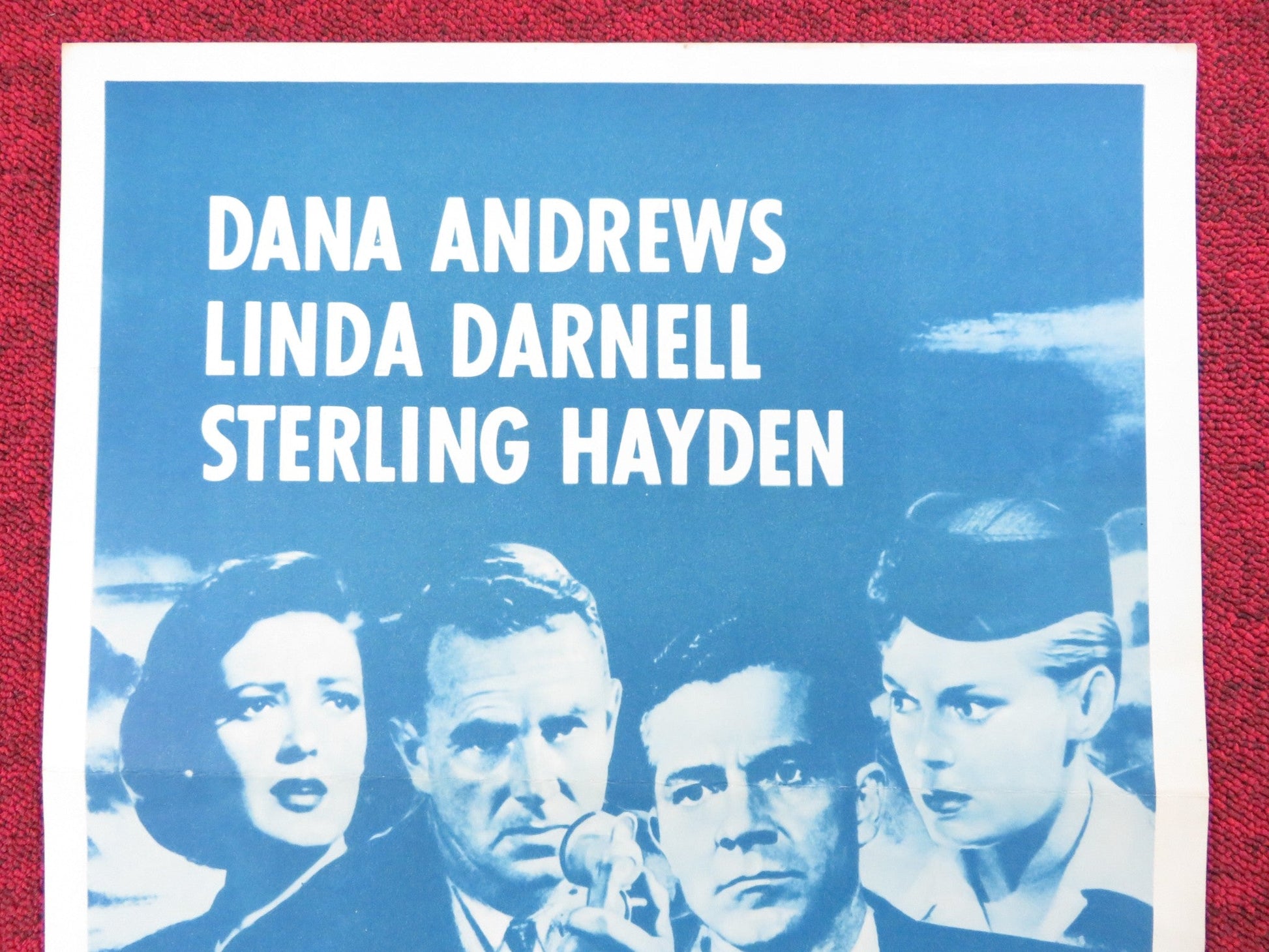ZERO HOUR! US INSERT (14"x 36") POSTER DANA ANDREWS LINDA DARNELL 1957 Rendezvous Cinema Movie posters