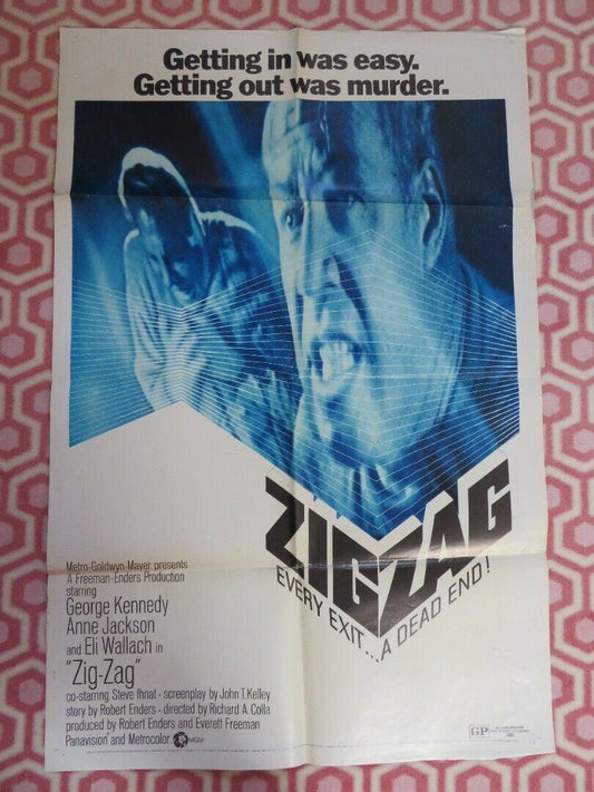 ZIG ZAG FOLDED US ONE SHEET POSTER GEORGE KENNEDY ANNE JACKSON 1970 - Rendezvous Cinema