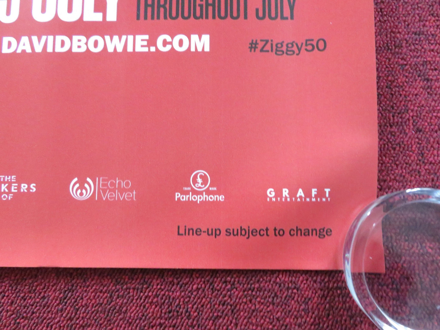 ZIGGY STARDUST AND THE SPIDERS FROM MARS UK QUAD (30"x 40") ROLLED POSTER R2023 Rendezvous Cinema Movie posters