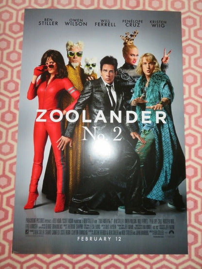 ZOOLANDER 2 US ONE SHEET ROLLED POSTER BEN STILLER OWEN WILSON 2016 Movie posters