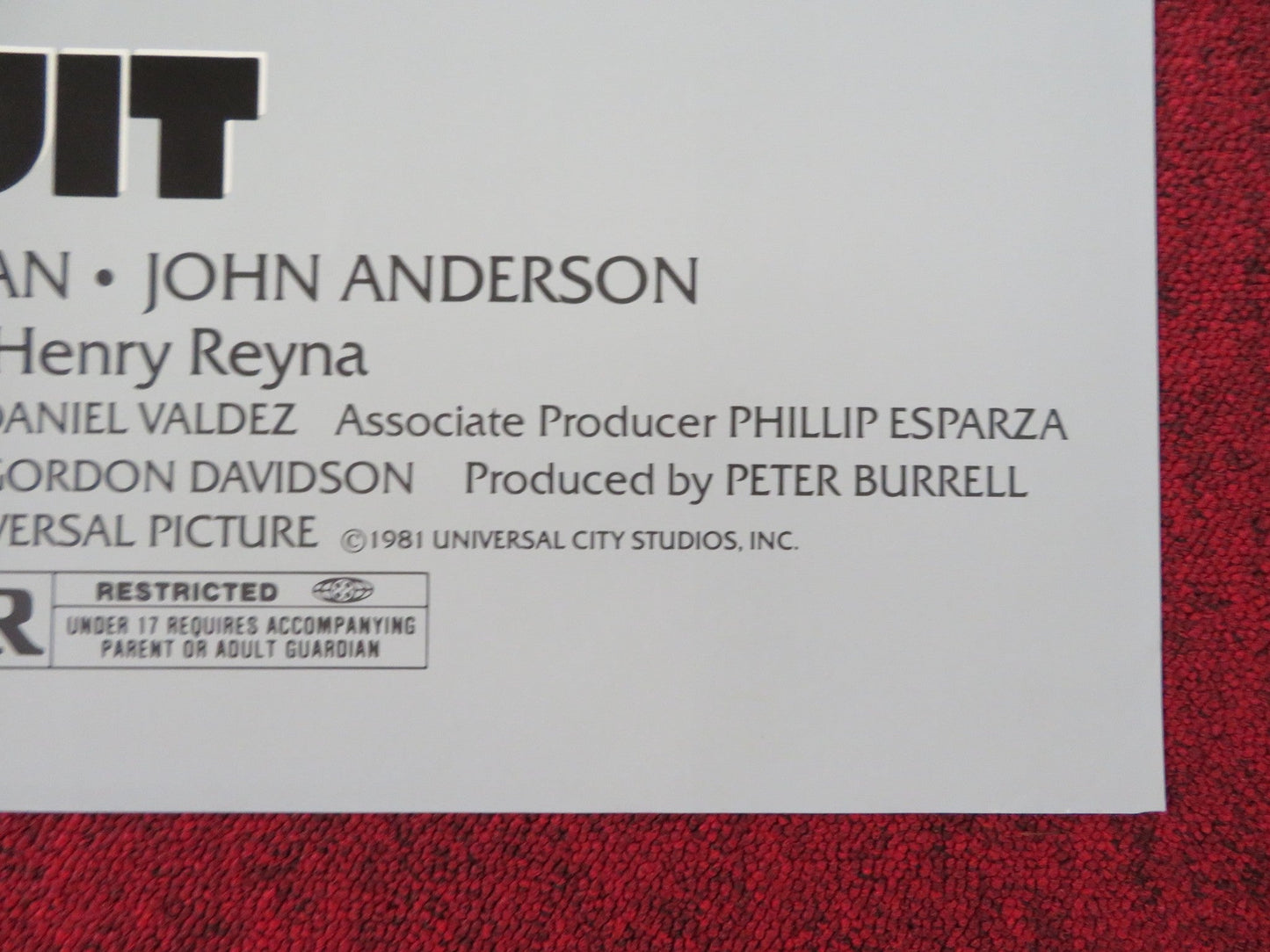 ZOOT SUIT FOLDED US ONE SHEET POSTER DANIEL VALDEZ EDWARD JAMES OLMOS 1981 Rendezvous Cinema Movie posters