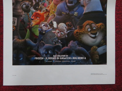 ZOOTROPOLIS ITALIAN LOCANDINA POSTER DISNEY JASON BATEMAN 2016 Rendezvous Cinema Movie posters