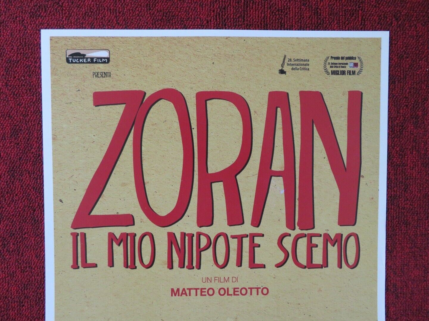 ZORAN IL MIO NIPOTE SCEMO ITALIAN LOCANDINA (26.5"x12.5") POSTER 2013 Movie posters