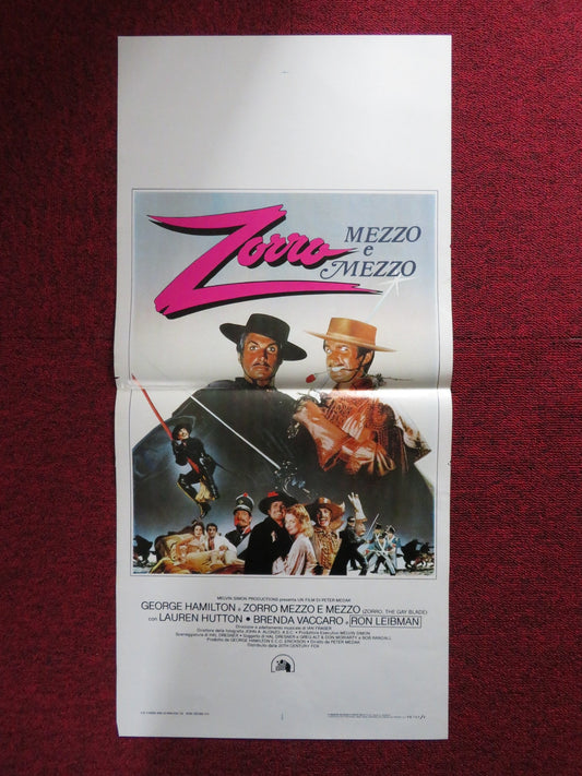 ZORRO: THE GAY BLADE ITALIAN LOCANDINA POSTER GEORGE HAMILTON L. HUTTON 1981 Rendezvous Cinema Movie posters